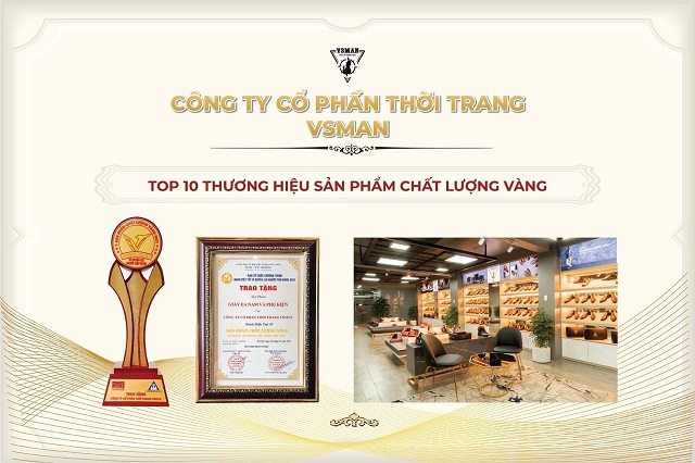 VSMan tự h&amp;agrave;o đạt Top 10 Sản phẩm chất lượng v&amp;agrave;ng