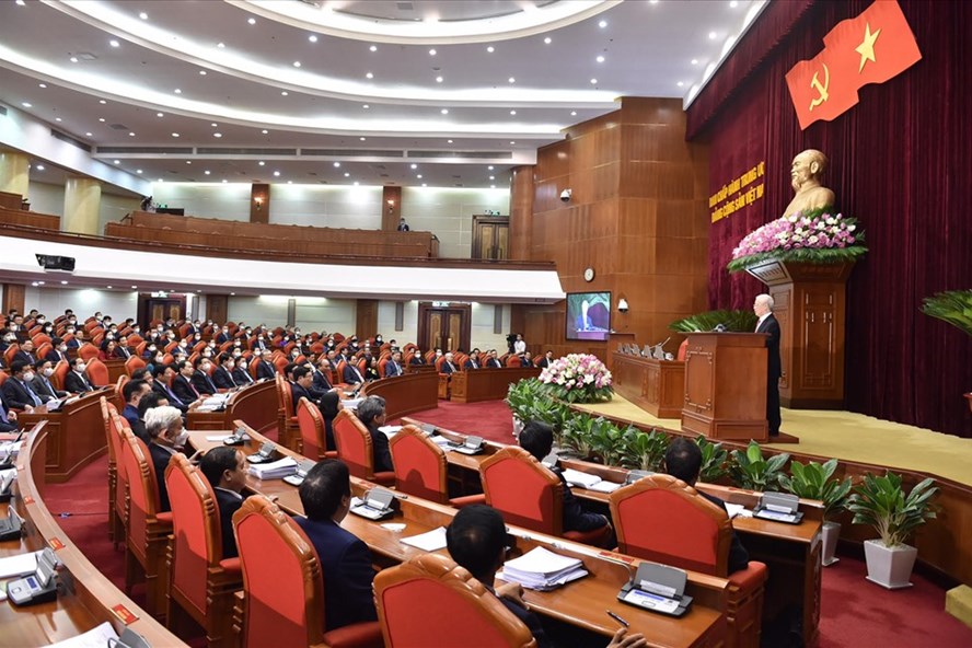Hội nghị lần thứ 3 Ban Chấp h&amp;agrave;nh Trung ương kho&amp;aacute; XIII. Ảnh Nhật Bắc