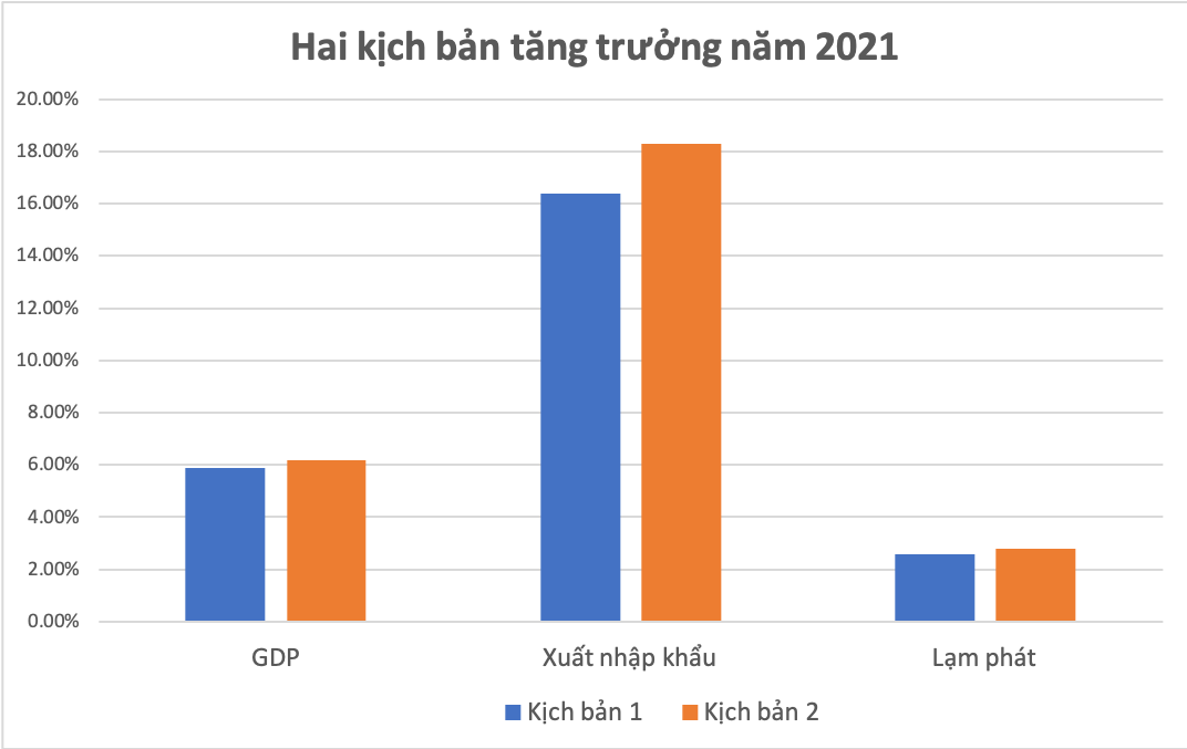 CIEM dự b&amp;aacute;o 2 kịch bản tăng trưởng kinh tế 2021 - Ảnh 1
