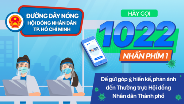 Thường trực HĐND thành phố TPHCM sẽ nhận kiến nghị phản ánh của cử tri qua tổng đài 1022