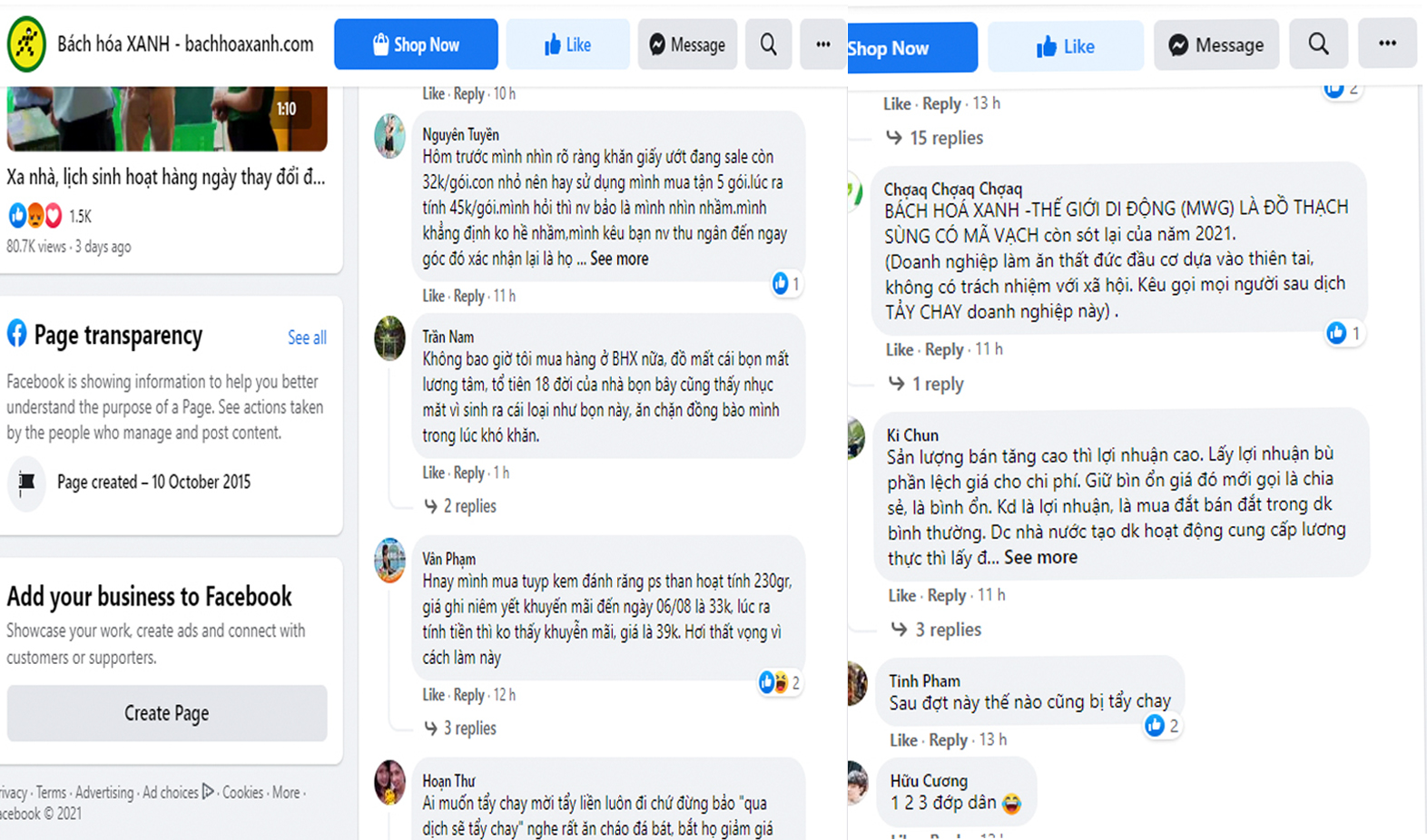 Tr&amp;ecirc;n fanpage của BHX, bất cứ b&amp;agrave;i viết n&amp;agrave;o được BHX đăng l&amp;ecirc;n cũng đều nhận được những biểu tượng cảm x&amp;uacute;c phẫn nộ từ kh&amp;aacute;ch h&amp;agrave;ng.