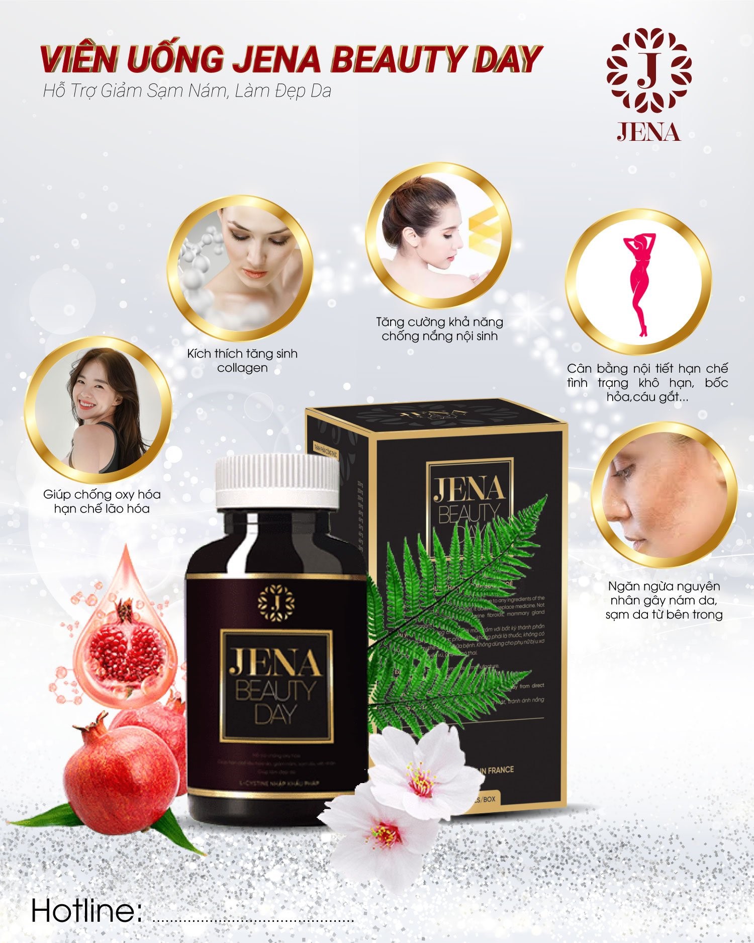 Sản phẩm vi&amp;ecirc;n uống Jena Beauty Day.