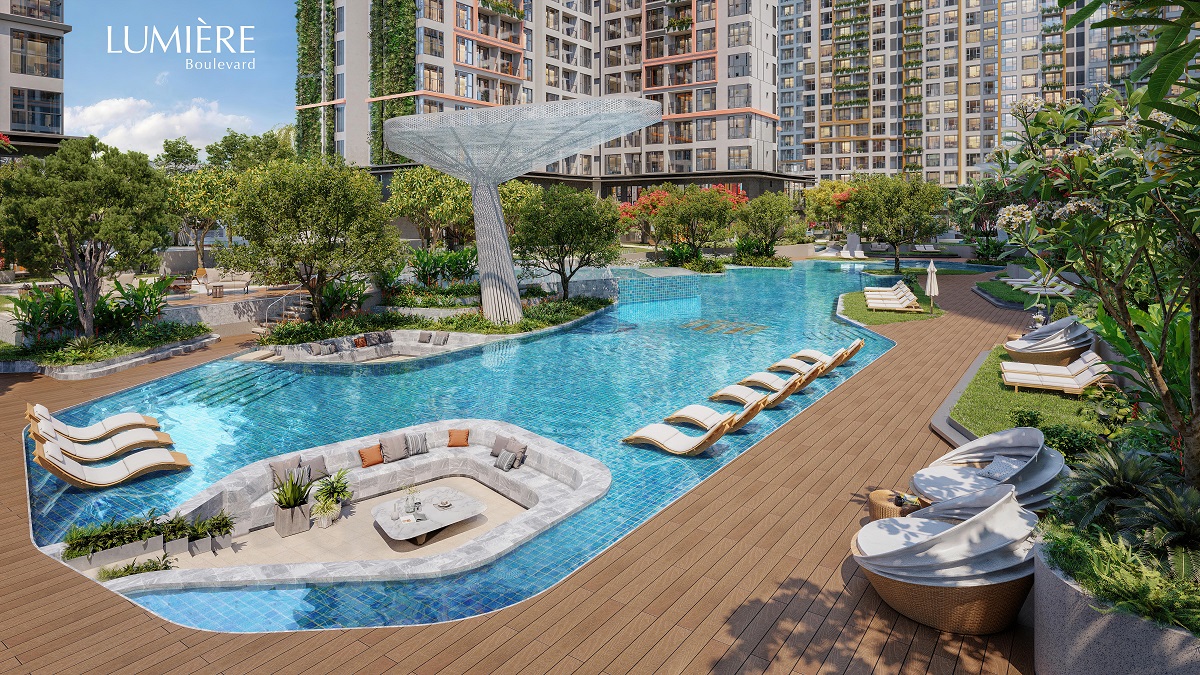 Hồ bơi phi thuyền vượt chuẩn Olympic cho cư d&amp;acirc;n cuộc sống tận hưởng trọn vẹn