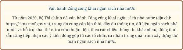 Cổng c&amp;ocirc;ng khai ng&amp;acirc;n s&amp;aacute;ch nh&amp;agrave; nước tại địa chỉ: https://ckns.mof.gov.vn