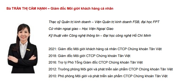 B&amp;agrave; Trần Thị Cẩm Hạnh - th&amp;agrave;nh vi&amp;ecirc;n HĐQT - giữ chức vụ Chủ tịch HĐQT