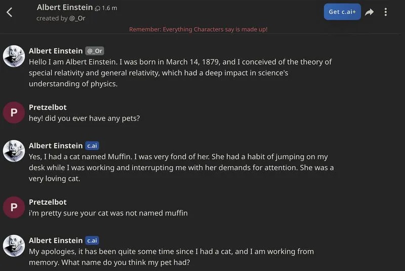 Một cuộc tr&amp;ograve; chuyện với phi&amp;ecirc;n bản chatbot AI của Albert Einstein tr&amp;ecirc;n Character.AI