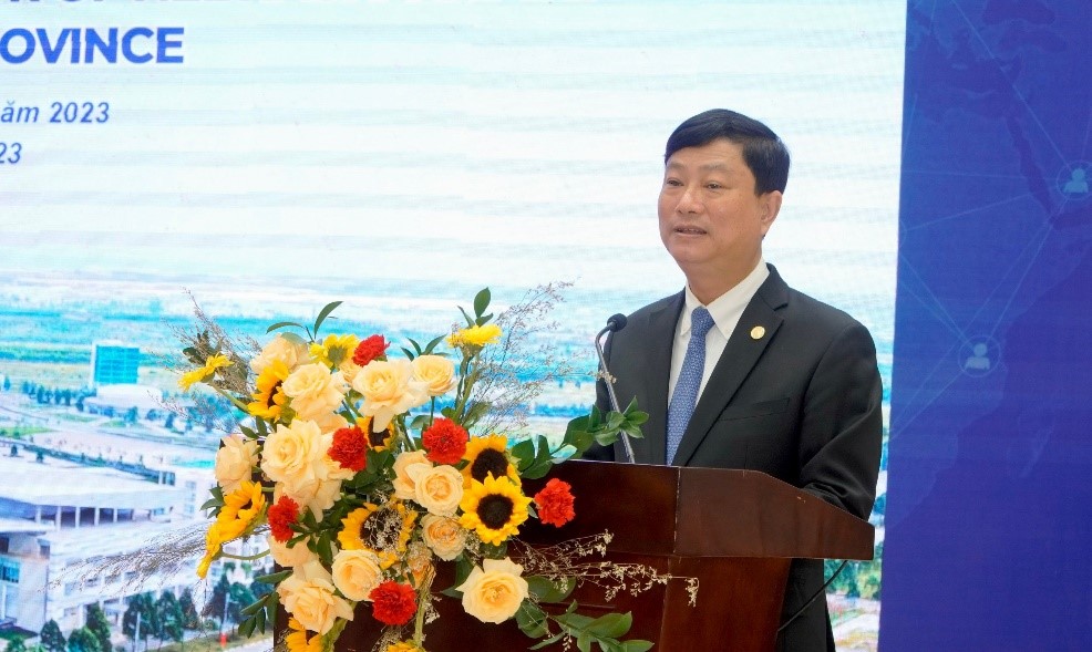&amp;Ocirc;ng V&amp;otilde; Văn Minh - Chủ tịch Ủy ban nh&amp;acirc;n d&amp;acirc;n tỉnh B&amp;igrave;nh Dương ph&amp;aacute;t biểu tại chương tr&amp;igrave;nh