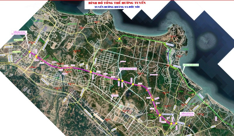 Dự &amp;aacute;n đường Ho&amp;agrave;ng Sa &amp;ndash; Dốc Sỏi c&amp;oacute; tổng chiều d&amp;agrave;i sau điều chỉnh l&amp;agrave; 26,88km, quy m&amp;ocirc; nền đường 46m, mặt đường 16m, dải ph&amp;acirc;n c&amp;aacute;ch giữa 18m, vỉa h&amp;egrave; hai b&amp;ecirc;n rộng 12m (mỗi b&amp;ecirc;n 6m)