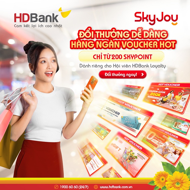 Người d&amp;ugrave;ng mới đăng k&amp;yacute; Kh&amp;aacute;ch h&amp;agrave;ng th&amp;acirc;n thiết HDBank sẽ được tặng điểm thưởng để đổi v&amp;eacute; bay Vietjet Air dễ d&amp;agrave;ng