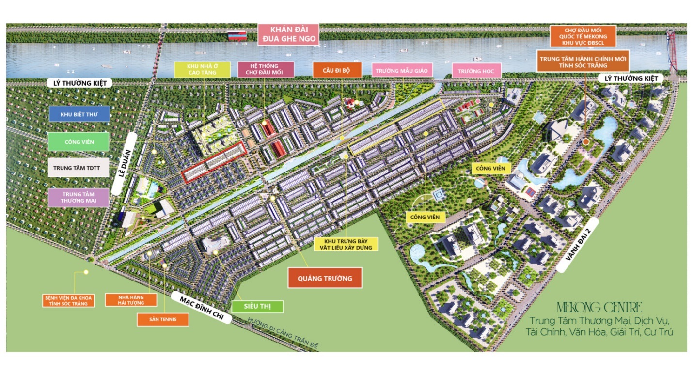 Figure 1:Hiện trạng &amp;amp; Phối cảnh dự &amp;aacute;n KĐT 5A ( Mekong Centre)