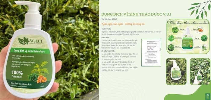 Dung dịch vệ sinh Thảo dược V.U.I