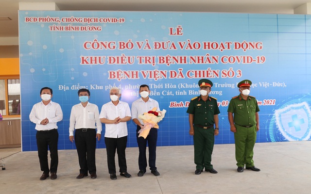 Lễ c&amp;ocirc;ng bố v&amp;agrave; đưa v&amp;agrave;o hoạt động khu điều trị bệnh nh&amp;acirc;n điều trị Covid-19, Bệnh viện d&amp;atilde; chiến số 3.