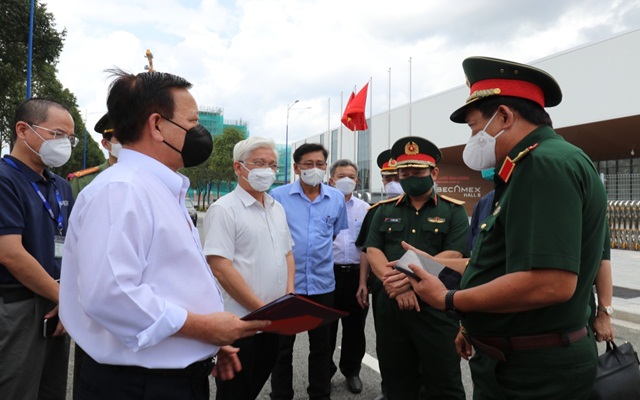 Đoàn công tác của Bộ Quốc phòng kiểm tra công tác điều trị bệnh nhân Covid-19 tại các Bệnh viện dã chiến Đoàn công tác của Bộ Quốc phòng kiểm tra công tác điều trị bệnh nhân Covid-19 tại các Bệnh viện dã chiến
