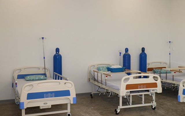 Các giường điều trị bên trong Bệnh viện dã chiến ở Bình Dương Các giường điều trị bên trong Bệnh viện dã chiến ở Bình Dương