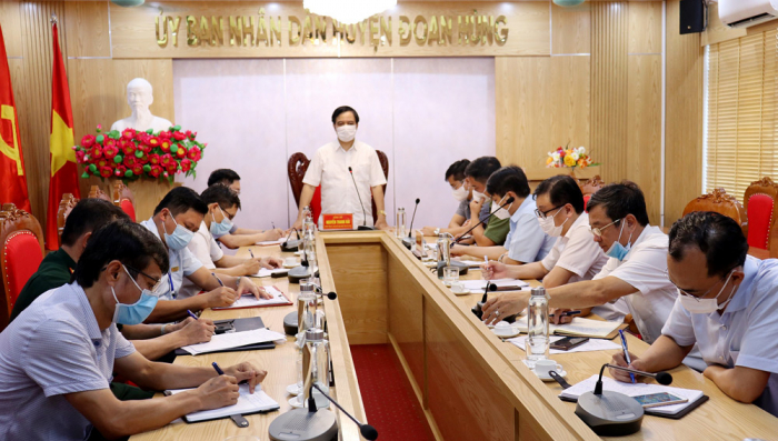Phó chủ tịch UBND tỉnh Phú Thọ làm việc tại huyện Đoan Hùng về công tác phòng chống dịch Phó chủ tịch UBND tỉnh Phú Thọ làm việc tại huyện Đoan Hùng về công tác phòng chống dịch