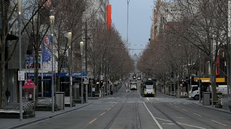 Đường phố Melbourne vắng b&amp;oacute;ng người trong đợt đ&amp;oacute;ng cửa lần thứ s&amp;aacute;u của nước &amp;Uacute;c