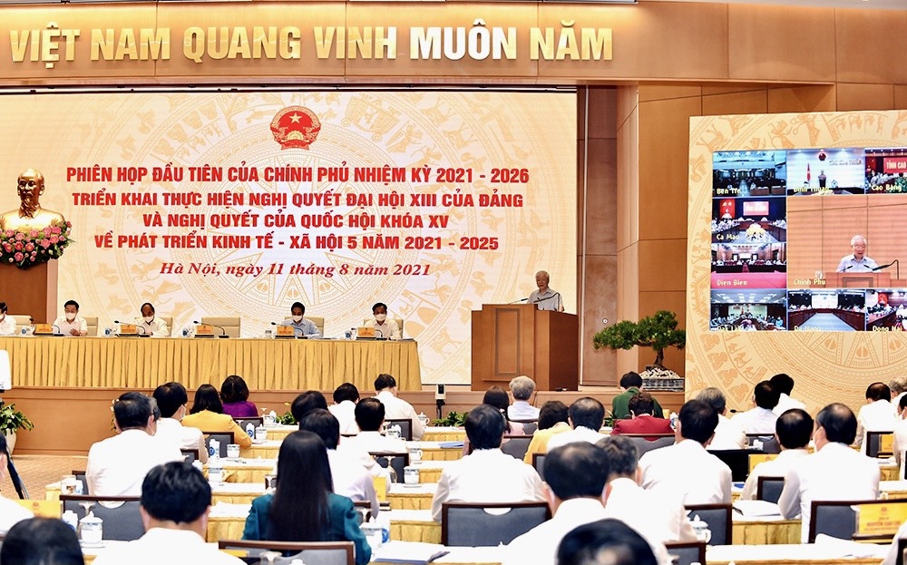 Phi&amp;ecirc;n họp đầu ti&amp;ecirc;n của Ch&amp;iacute;nh phủ nhiệm kỳ 2021-2026 được tổ chức theo h&amp;igrave;nh thức trực tuyến.