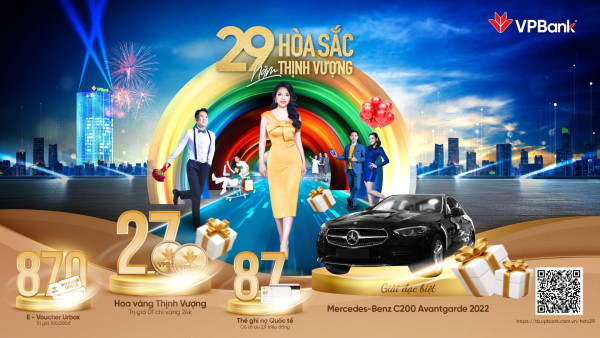 Kỷ niệm 29 năm ngày thành lập, VPBank tặng xe Mercedes cho khách hàng
