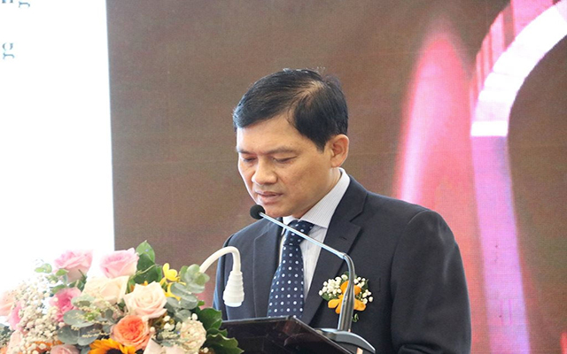 &amp;Ocirc;ng Giang Quốc Dũng, Ph&amp;oacute; Tổng Gi&amp;aacute;m đốc Becamex IDC, Chủ tịch C&amp;ocirc;ng ty WTC B&amp;igrave;nh Dương ph&amp;aacute;t biểu tại buổi lễ