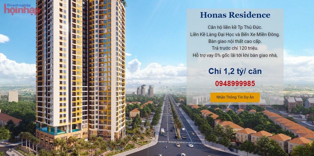 Website duanhonas.com rao b&amp;aacute;n dự &amp;aacute;n chỉ 1,2 tỷ/căn