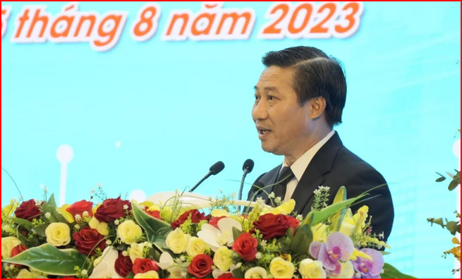 &amp;Ocirc;ng L&amp;ecirc; Đ&amp;igrave;nh Thắng, Chủ tịch Hội Doanh nh&amp;acirc;n trẻ tỉnh BR-VT kh&amp;oacute;a VI đọc diễn văn khai mạc