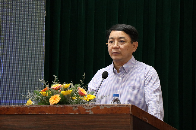 &amp;ocirc;ng H&amp;agrave; Ho&amp;agrave;ng Việt Phương -Trưởng Ban quản l&amp;yacute; KKT Dung Quất, ph&amp;aacute;t biểu tại buổi Hội thảo