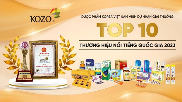 C&amp;uacute;p v&amp;agrave; Giấy chứng nhận Top 10 Thương hiệu &amp;ndash; Nổi tiếng quốc gia Việt Nam năm 2023