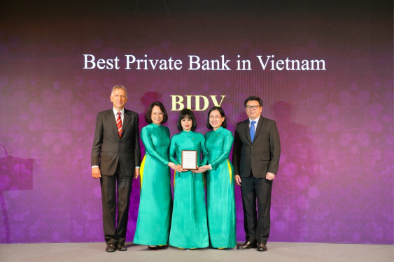 BIDV được trao giải thưởng “Best Private Bank in Vietnam” trong 2 năm liên tiếp