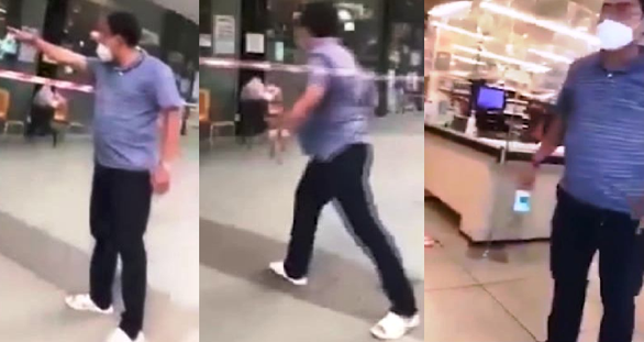 Camera an ninh ghi cảnh ông Hồ Hữu Nhân xưng 'Ban chỉ đạo chống dịch' đang la lối ở siêu thị Camera an ninh ghi cảnh ông Hồ Hữu Nhân xưng 'Ban chỉ đạo chống dịch' đang la lối ở siêu thị