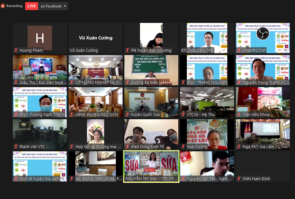 Diễn đàn trực tuyến Hà Nội 2021 - Kết nối cung cầu sản phẩm OCOP và nông sản, thực phẩm an toàn. Diễn đàn trực tuyến Hà Nội 2021 - Kết nối cung cầu sản phẩm OCOP và nông sản, thực phẩm an toàn.
