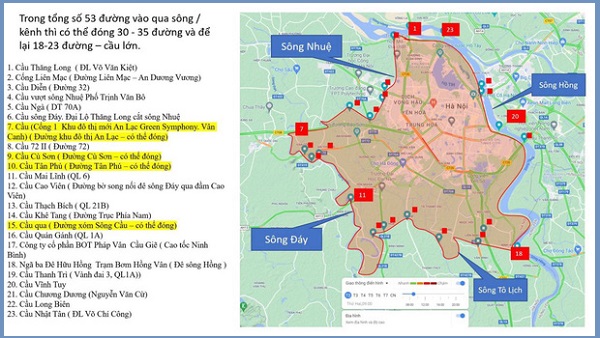 C&amp;oacute; 53 đường qua s&amp;ocirc;ng/k&amp;ecirc;nh, trong đ&amp;oacute;, đ&amp;oacute;ng cứng 30 đường kết nối kh&amp;ocirc;ng thuận lợi cho giao th&amp;ocirc;ng v&amp;agrave; lập chốt kiểm so&amp;aacute;t tại 23 vị tr&amp;iacute;