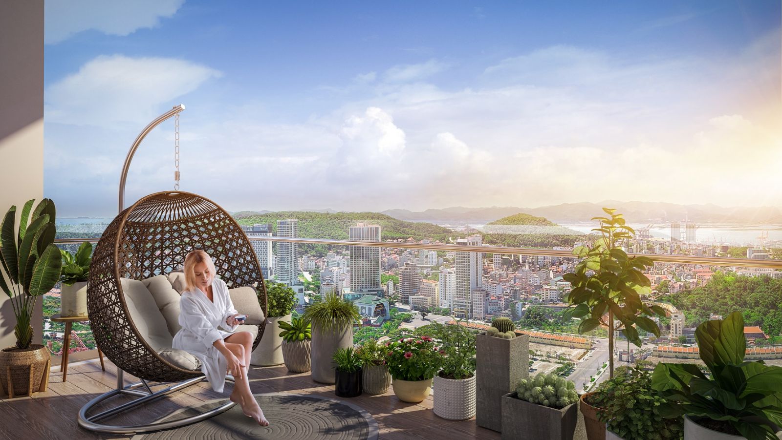 Ri&amp;ecirc;ng một tầm nh&amp;igrave;n độc bản của d&amp;ograve;ng căn hộ The Platinum tại Sun Marina Town (Ảnh phối cảnh minh họa)