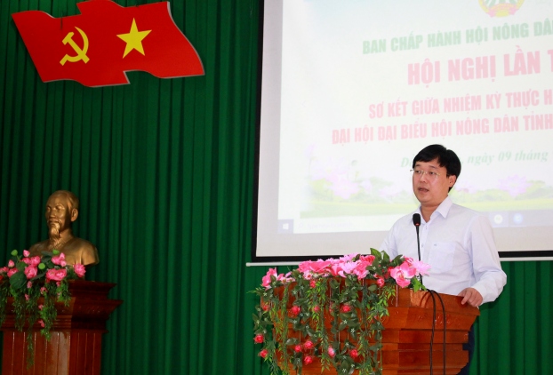 B&amp;iacute; thư Tỉnh ủy Đồng Th&amp;aacute;p L&amp;ecirc; Quốc Phong ph&amp;aacute;t biểu tại hội nghị
