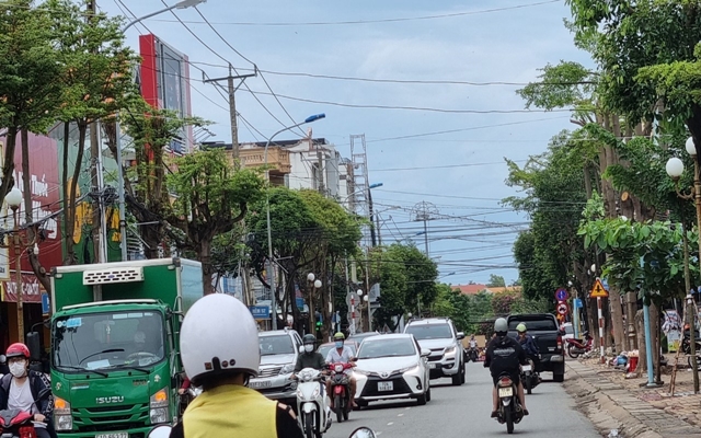 H&amp;igrave;nh ảnh ghi nhận tại  đường v&amp;agrave;o khu vực chợ B&amp;agrave; T&amp;ocirc;, Xuy&amp;ecirc;n Mộc chiều 10 -9 -  Ảnh : Minh Hải