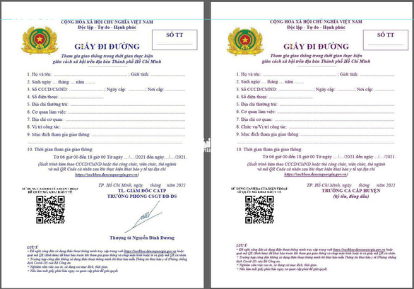 Sau ng&amp;agrave;u 30/9 TPHCM kh&amp;ocirc;ng cấp giấy đi đường cho người d&amp;acirc;n, v&amp;agrave; thay thế bằng kiểm so&amp;aacute;t th&amp;ocirc;ng qua ứng dụng VNEID