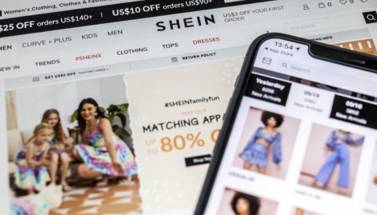 Trang web của SHEIN tr&amp;ecirc;n thị trường quốc tế