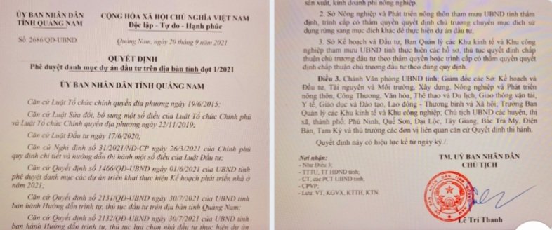 Quyết định 2686/QĐ &amp;ndash; UBND,  về việc ph&amp;ecirc; duyệt danh mục 41 dự &amp;aacute;n đầu tư tr&amp;ecirc;n địa b&amp;agrave;n tỉnh đợt 1/2021.