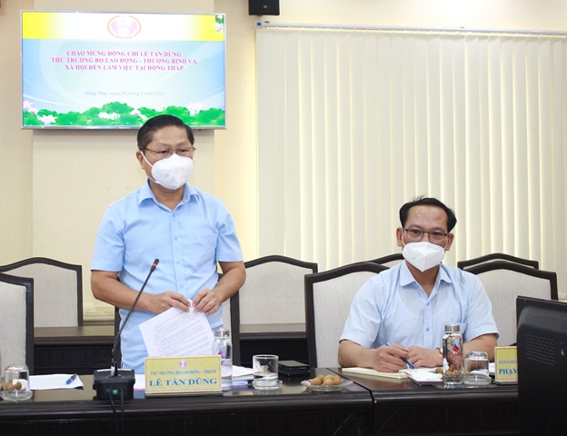 Thứ trưởng Bộ Lao động - Thương binh v&amp;agrave; X&amp;atilde; hội l&amp;agrave;m việc tại Đồng Th&amp;aacute;p