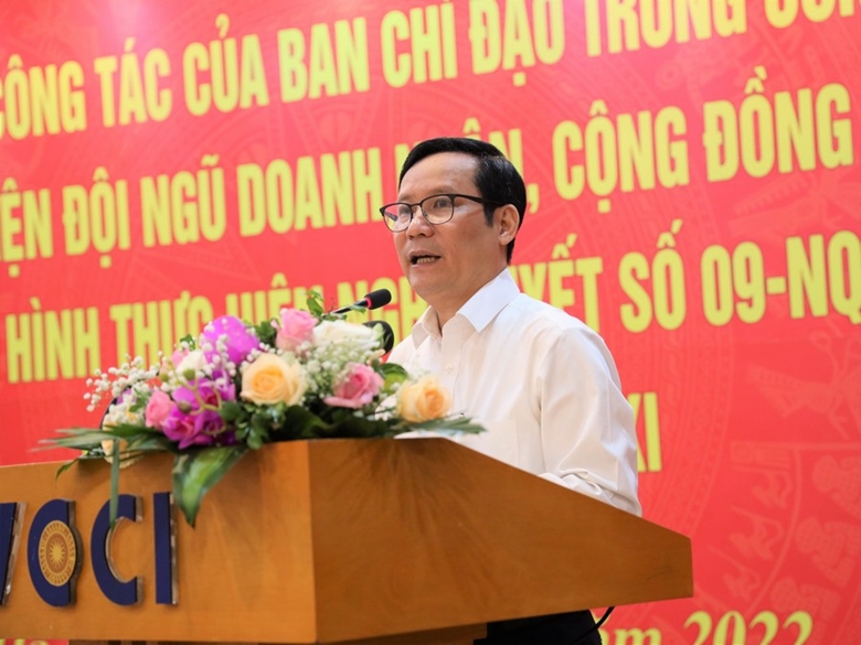 &amp;Ocirc;ng Phạm Tấn C&amp;ocirc;ng, Chủ tịch VCCI ph&amp;aacute;t biểu tại buổi tổng kết