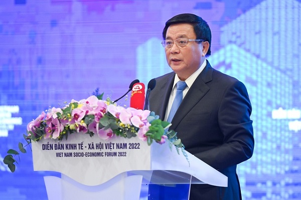 Gi&amp;aacute;m đốc Học viện Ch&amp;iacute;nh trị quốc gia Hồ Ch&amp;iacute; Minh Nguyễn Xu&amp;acirc;n Thắng ph&amp;aacute;t biểu tại Diễn đạn (Ảnh: Ban Tổ chức)