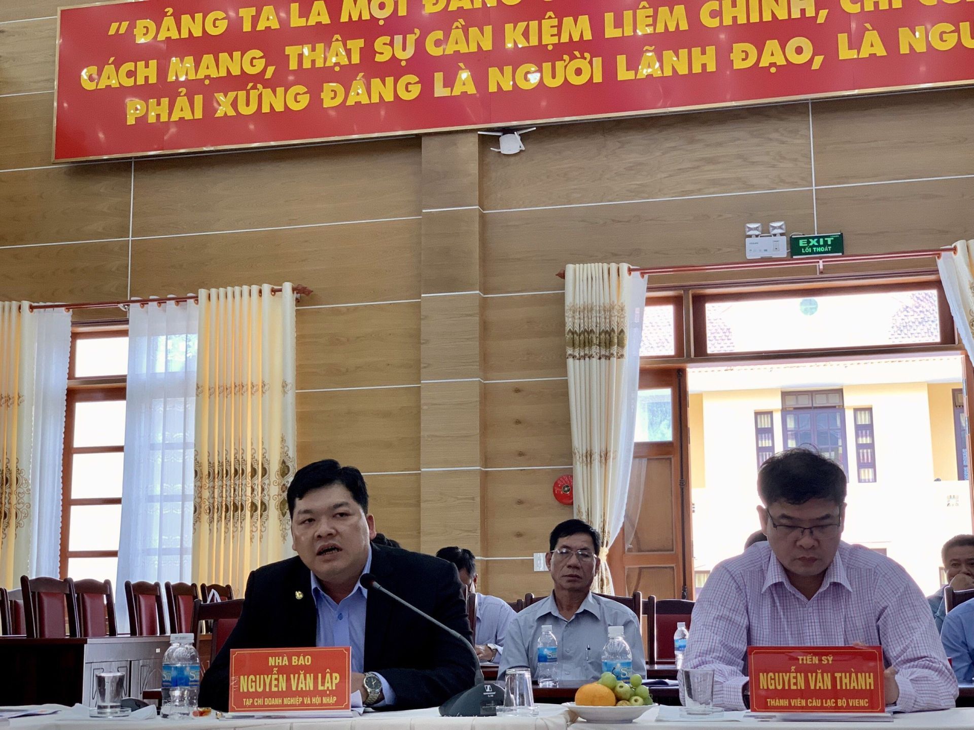 Đại diện VPPN - Tạp ch&amp;iacute; Doanh nghiệp v&amp;agrave; Hội nhập chia sẻ &amp;yacute; kiến tại Hội nghị.