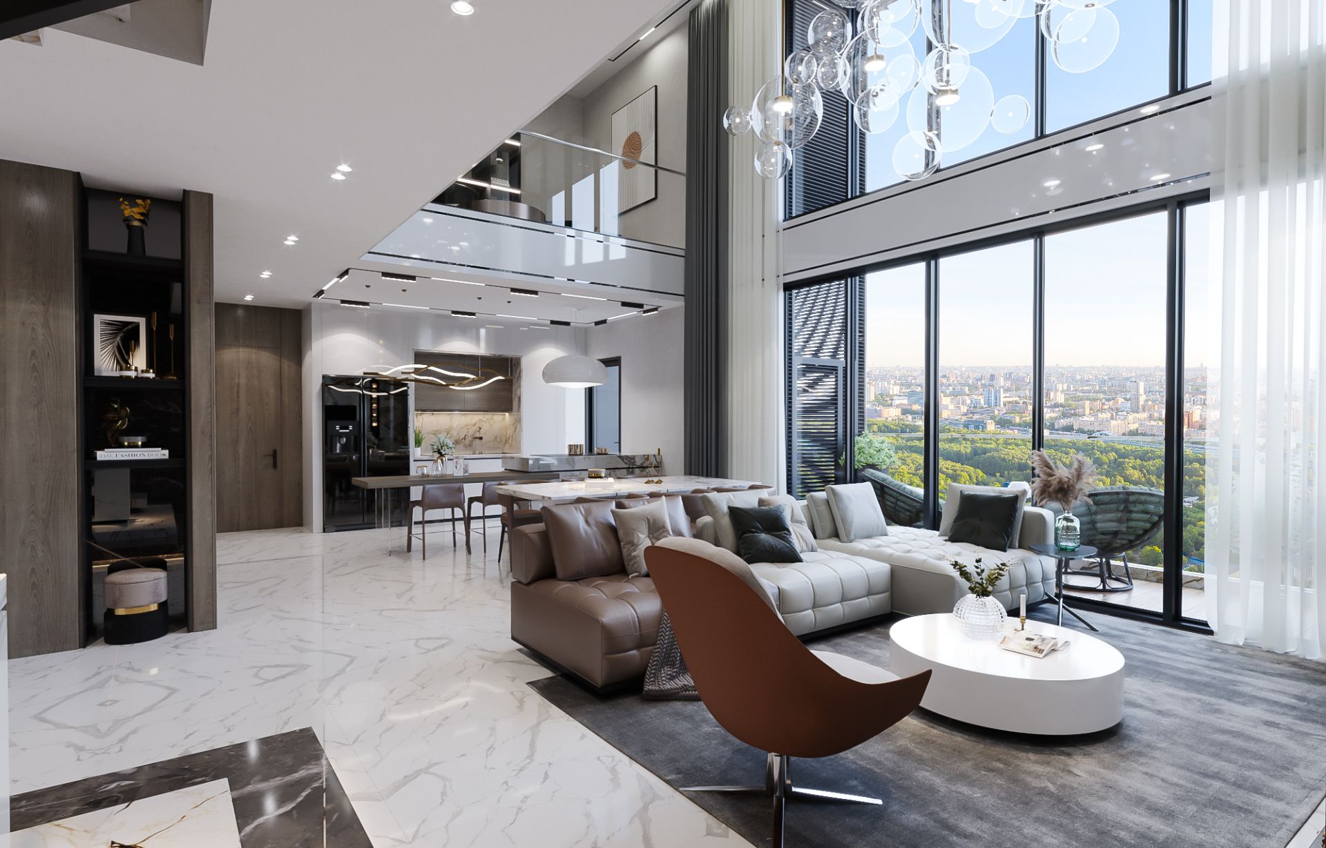 Nội thất nhập khẩu từ c&amp;aacute;c thương hiệu đ&amp;igrave;nh đ&amp;aacute;m b&amp;ecirc;n trong căn hộ Sky Villa