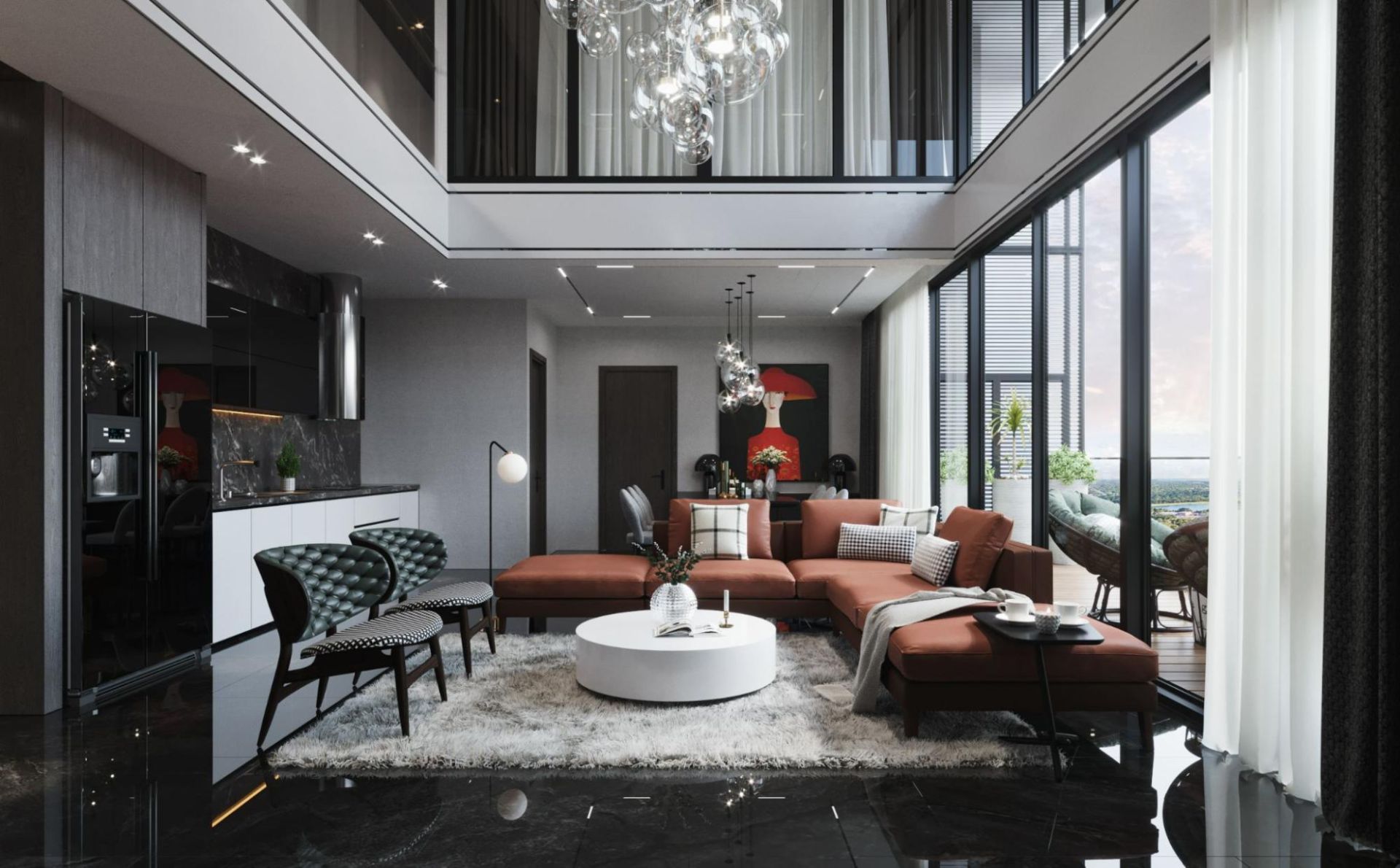 Kh&amp;ocirc;ng gian sống rộng, sống sang trong mỗi căn Duplex
