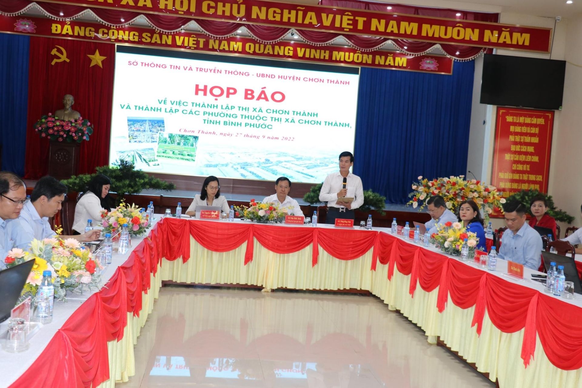 Ảnh: Họp b&amp;aacute;o th&amp;ocirc;ng tin c&amp;aacute;c cơ quan th&amp;ocirc;ng tấn b&amp;aacute;o ch&amp;iacute; tr&amp;ecirc;n địa b&amp;agrave;n tỉnh B&amp;igrave;nh Phước