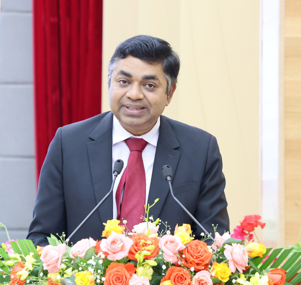 &amp;Ocirc;ng Madan Mohan Sethi - Tổng L&amp;atilde;nh sự Ấn Độ tại TP Hồ Ch&amp;iacute; Minh ph&amp;aacute;t biểu tại Hội nghị