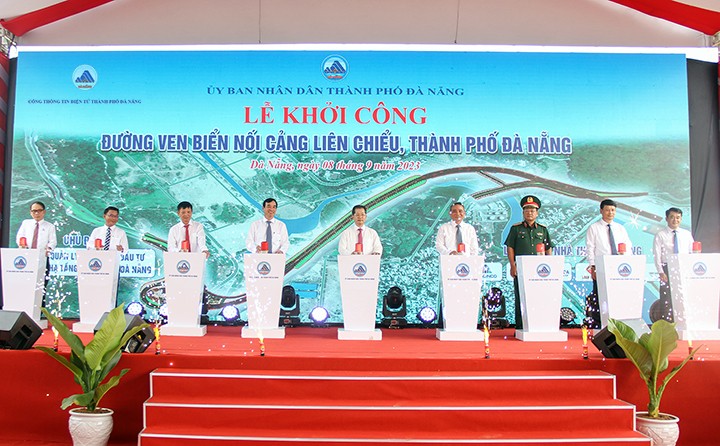 L&amp;atilde;nh đạo TP Đ&amp;agrave; Nẵng ph&amp;aacute;t lệnh khởi c&amp;ocirc;ng Dự &amp;aacute;n Đường ven biển nối cảng Li&amp;ecirc;n Chiểu  với Quốc lộ 1 v&amp;agrave; đường tr&amp;aacute;nh Hải V&amp;acirc;n - T&amp;uacute;y Loan, với tổng vốn đầu tư hơn 1.200 tỷ đồng