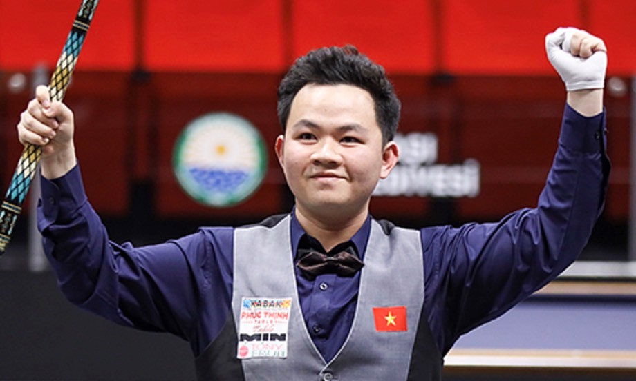 Tay cơ sinh năm 1995 của B&amp;igrave;nh Dương, Bao Phương Vinh tại Giải Billiards carom 3 băng v&amp;ocirc; địch thế giới 2023