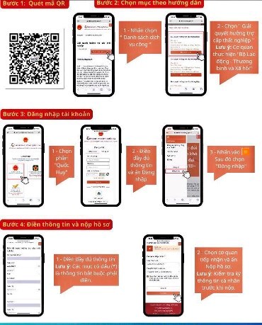 Người lao động c&amp;oacute; thể qu&amp;eacute;t m&amp;atilde; QR để v&amp;agrave;o Cổng DVC Quốc gia ngay tr&amp;ecirc;n điện thoại di động c&amp;oacute; kết nối internet của m&amp;igrave;nh