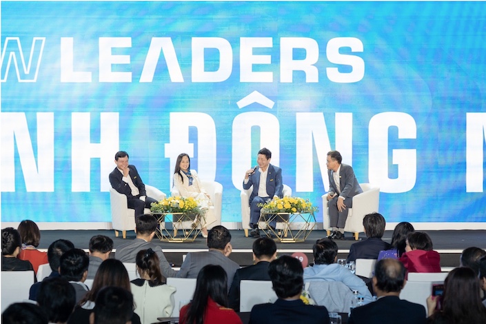 C&amp;aacute;c l&amp;atilde;nh đạo doanh nghiệp đ&amp;atilde; chia sẻ nhiều điều bổ &amp;iacute;ch trong bối cảnh kinh tế hiện tại. Ảnh: HanoiBA