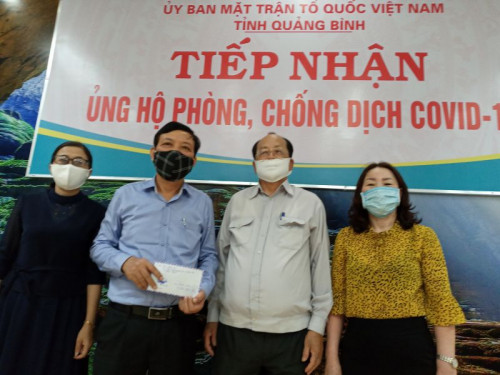 Ban LL Hội tình nghĩa ngành Vật tư Xăng dầu Quảng Bình chung tay phòng chống dịch Covid - 19